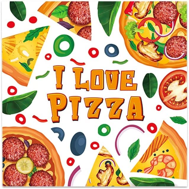 Pizza Party Tableware Set Serves 24 Guests
