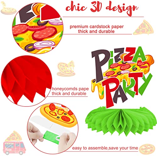 Pizza Party Honeycomb Centerpieces Set - 11 pcs