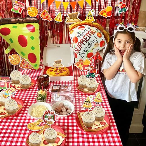 Pizza Party Decoration Supplies Favors Birthday Balloons