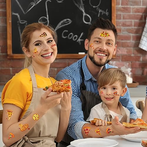 Pizza Temporary Tattoos for Pizza Birthday Party Decorations
