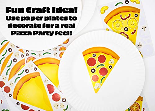 24 Pizza Stickers for Kids - Perfect for Pizza Parties