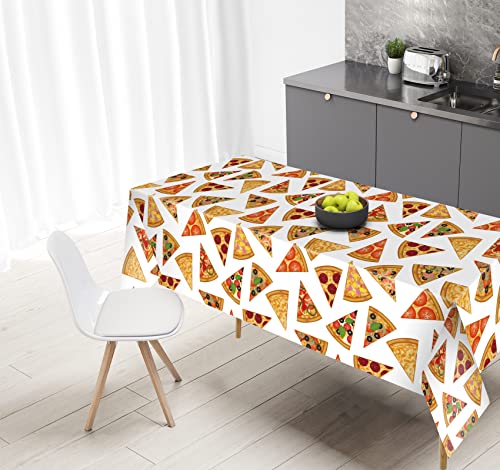 Lebeili 3Pcs Pizza Party Tablecloth for Birthday Decor