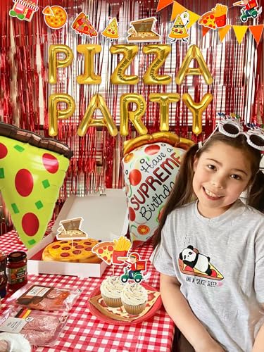 Pizza Party Decoration Supplies Favors Birthday Balloons