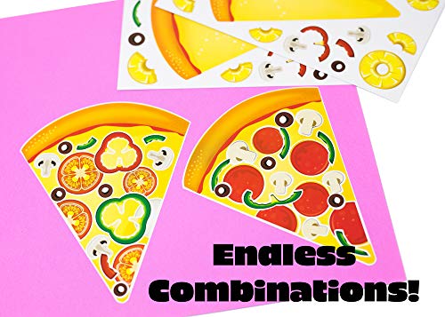 24 Pizza Stickers for Kids - Perfect for Pizza Parties