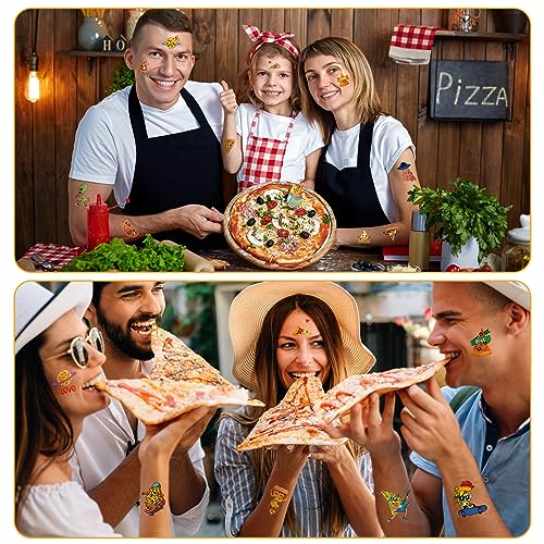 Pizza Temporary Tattoos for Pizza Birthday Party Decorations