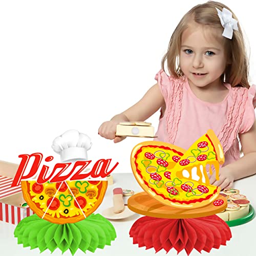 Pizza Party Honeycomb Centerpieces Set - 11 pcs