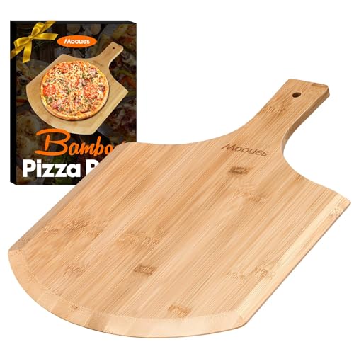 12" Bamboo Pizza Peel with Pizza Paddle Spatula