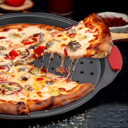 ZOEHROWS Round Non-Stick Pizza Pan Set with Handles