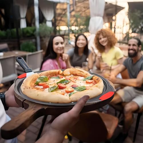 ZOEHROWS Round Non-Stick Pizza Pan Set with Handles