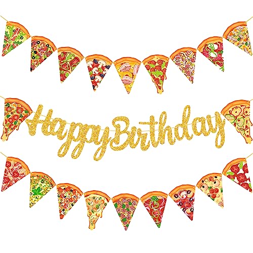 Glitter Pizza Theme Birthday Party Decorations for Kids