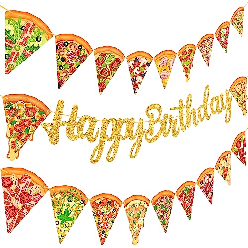 Glitter Pizza Theme Birthday Party Decorations for Kids