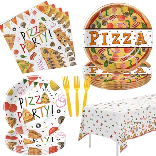 Pizza Party Tableware Set, Serves 24 Guests