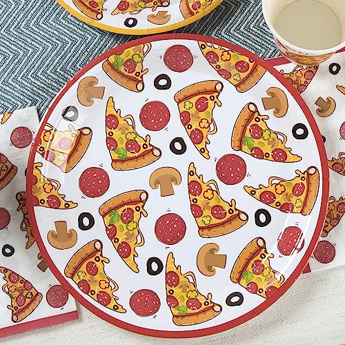 Pizza Party Supplies Bundle for 24 Guests