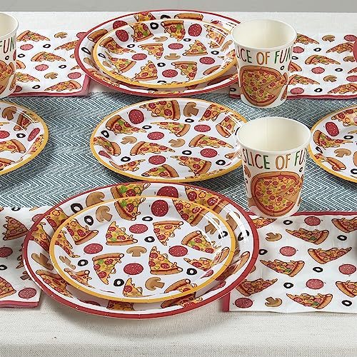 Pizza Party Supplies Bundle for 24 Guests