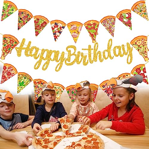 Glitter Pizza Theme Birthday Party Decorations for Kids