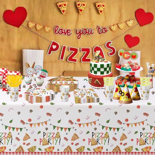 Pizza Party Tableware Set, Serves 24 Guests