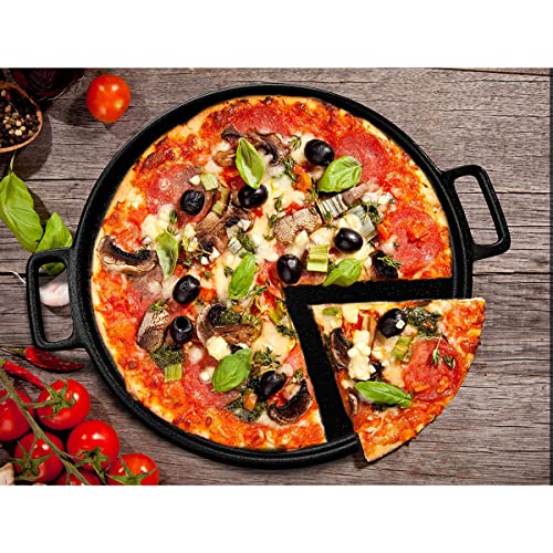14-Inch Cast Iron Pizza Pan by Home-Complete