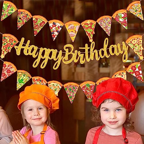 Glitter Pizza Theme Birthday Party Decorations for Kids