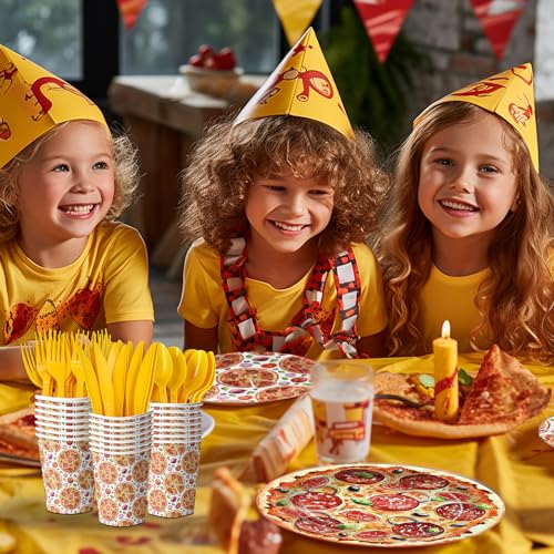 Pizza Party Supplies Set - Serve 20 Guests