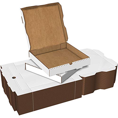 50 Pack White Cardboard Pizza Box Takeout Containers