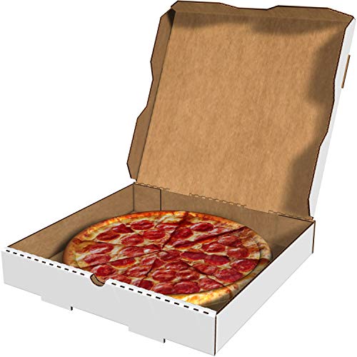50 Pack White Cardboard Pizza Box Takeout Containers