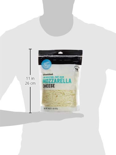 Happy Belly Shredded Mozzarella Cheese, 16oz (1 Pack)