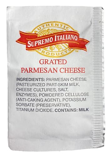 100 Single Serve Parmesan Cheese Packets for Pizza
