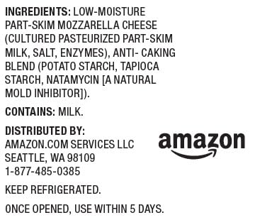 Happy Belly Shredded Mozzarella Cheese, 16oz (1 Pack)