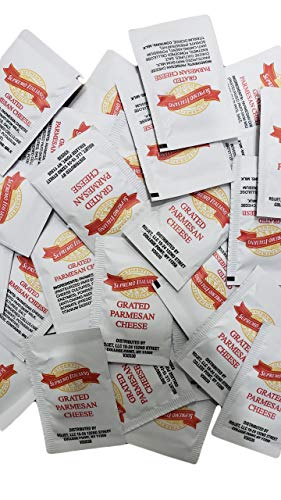 100 Single Serve Parmesan Cheese Packets for Pizza