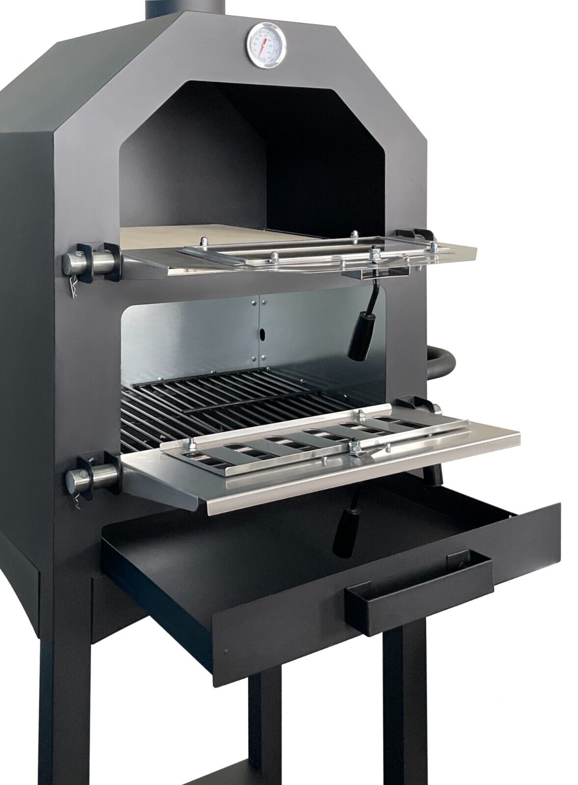 Wood-Fired Outdoor Pizza BBQ Smoker