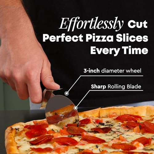 Zulay Kitchen Premium Stainless Steel Pizza Cutter Wheel