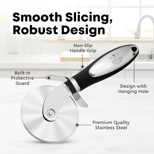 Zulay Kitchen Premium Stainless Steel Pizza Cutter Wheel