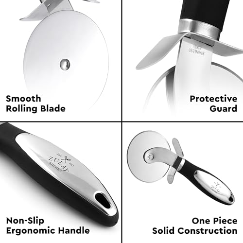 Zulay Kitchen Premium Stainless Steel Pizza Cutter Wheel