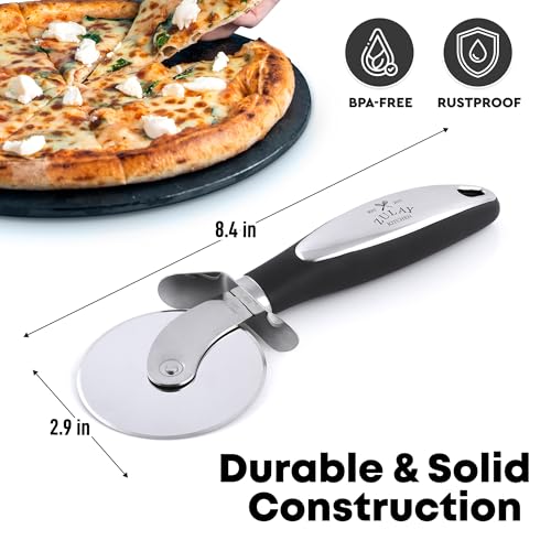 Zulay Kitchen Premium Stainless Steel Pizza Cutter Wheel
