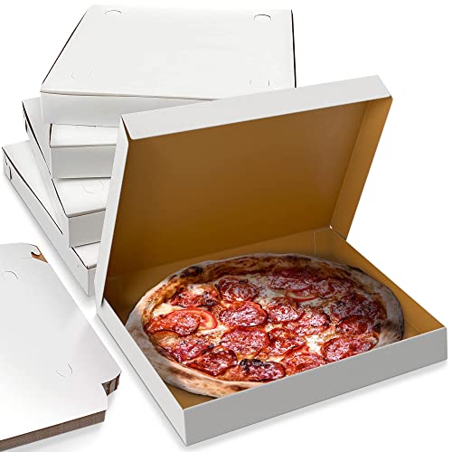 10" Thin White Pizza Boxes (10 Pieces) - USA Made