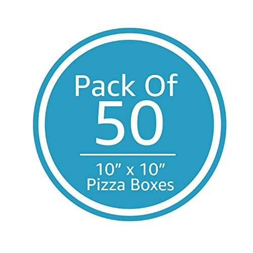 50 Pack of 10 x 10 Corrugated Pizza Boxes