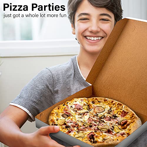 10" Thin White Pizza Boxes (10 Pieces) - USA Made