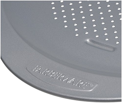 Farberware 15.5-Inch Round Pizza Pan, Insulated Nonstick Gray