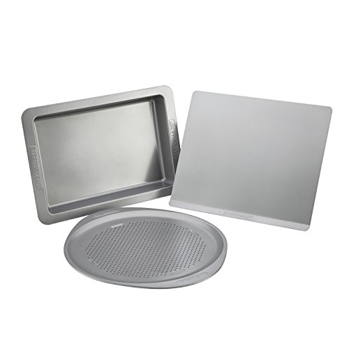 Farberware 15.5-Inch Round Pizza Pan, Insulated Nonstick Gray