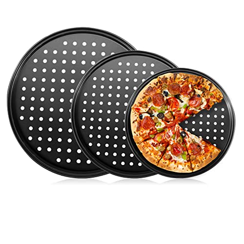 Round Nonstick Pizza Pans Set for Oven Cooking