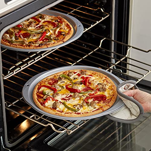 Wilton Recipe Right 12-inch Steel Pizza Pans, 2-Piece
