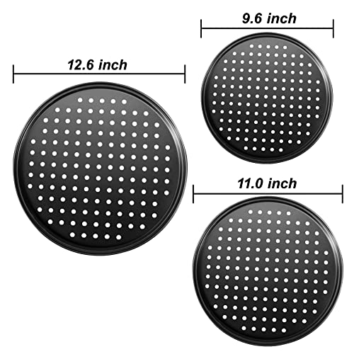 Round Nonstick Pizza Pans Set for Oven Cooking