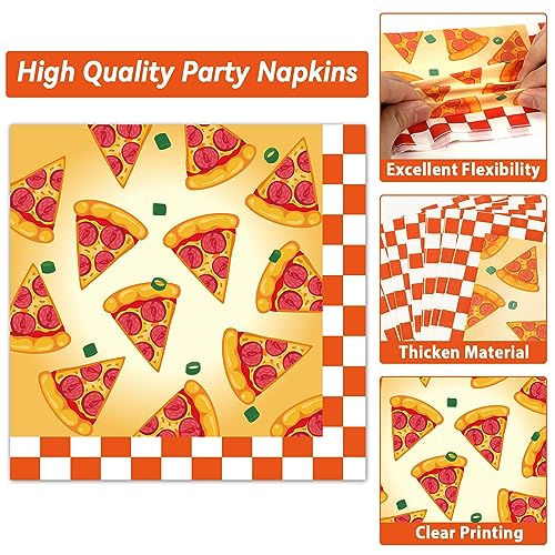 Colorful Pizza Party Tableware Set for 50 Guests
