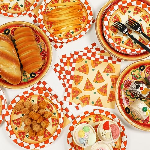 Colorful Pizza Party Tableware Set for 50 Guests