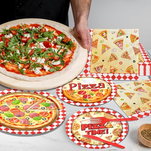 143-Piece Pizza Party Tableware Set for Kids Birthday