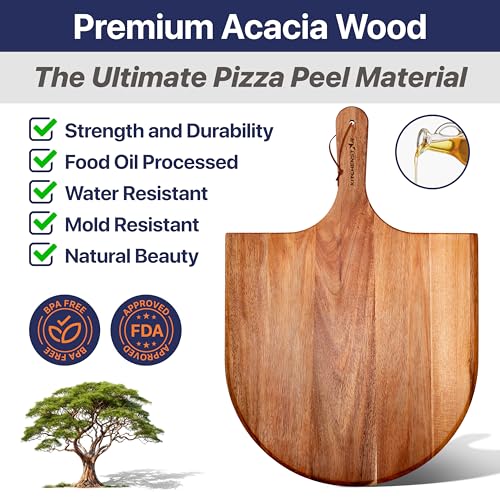 16" Pizza Making Kit - Includes Cordierite Stone, Peel, Cutter, Brush