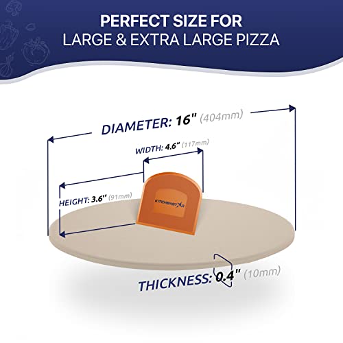 Large 16" Pizza Stone for Oven & Grill Set