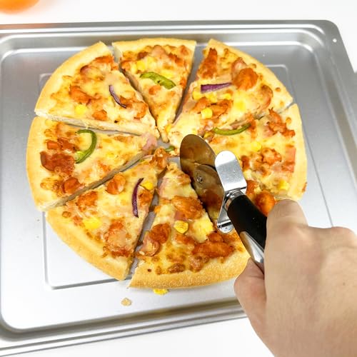 12x14 Inch Aluminum Pizza Peel Set with Foldable Handle
