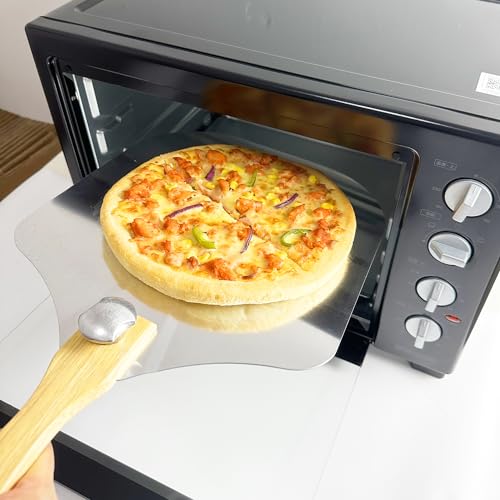 12x14 Inch Aluminum Pizza Peel Set with Foldable Handle