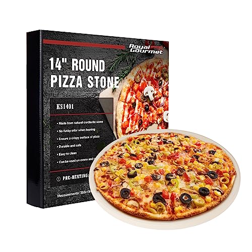 14" Round Cordierite Pizza Stone for Oven or Grill